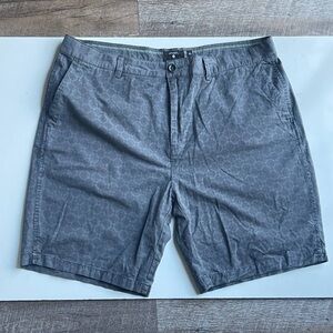 Union Men's Blue Gray 100% Cotton Geo‎ Print Shorts Size 40R, Sea/Wa